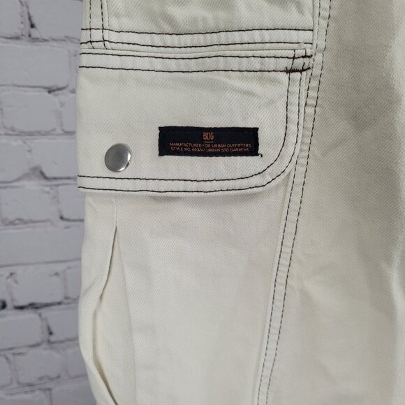 BDG Urban Outfitters Ivory Relaxed Skate Jean High Rise Cargo 25 (25x30) - Picture 11 of 16